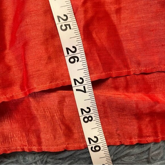 Agnona Burnt Orange Oversized Silk Blouse Size L - Picture 7 of 7